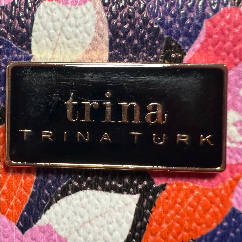 Trina Turk Pink and Purple Floral Wallet - Picture 2 of 4